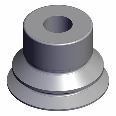 SMC Bellows Pad: w/o Adapter, 15 mm Pad Dia, Conductive Silicone, 50-70, Black - Bellows Type Electronics Industry Vacuum Pads