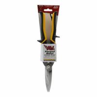 MALCO Aviation Snip: Right/Straight, 9 3/4 in Overall Lg, 1 1/2 in Cutting Lg, Steel, TPR, Steel (MPN AV2). Key specifications — attr308531: TPR; attr308530: Steel; attr308532: Steel; attr308533: Yes; attr308535: Mild Steel; attr308541: 20 ga (Stainless Steel); attr308546: Straight; attr324897: MALCO.