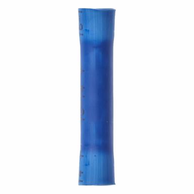3M Butt Splice Connector: Blue, Vinyl, For Wire Size 16 AWG – 14 AWG, 600 V - Insulated Butt Splice Connectors