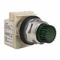 SCHNEIDER Flush Push Button: Green, 30 mm Mounting Size, Metallic, Momentary (MPN 9001K2L1G). Key specifications — Brand: SCHNEIDER; Action: Momentary; Series: 9001K; Push Button Material Type: Metallic.