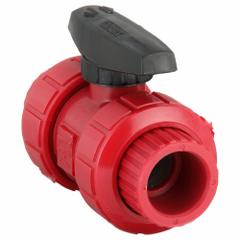 CHEMTROL Manual Two-Way Ball Valve: 1 in, PVDF, Straight, Socket x Socket, Full Port Ball Port (MPN S65TB-V 1). Key specifications — Brand: CHEMTROL; Handle: Lever.