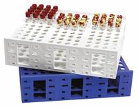 Tube Rack: 11 1/4 in Overall Wd, 4 1/2 in Overall Ht, 27 1/4 in Overall Lg, Polypropylene, White (MPN 120114). Key specifications — Material: Polypropylene; Mounting Location: Benchtop; Color: White; Product Type: Test Tube Rack; Total Holding Capacity: (240) Wells; Brand: HEATHROW SCIENTIFIC.