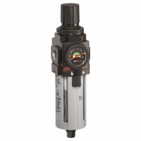 ARO Filter-Regulator: Series 2000 Series, 3/8 in NPT, 132 scfm, 5 micron, 150 psi, Auto Drain (MPN P39334-604). Key specifications — attr109419: ARO; attr109429: Aluminum; attr109463: Yes; attr109467: Nitrile; attr109468: Series 2000.