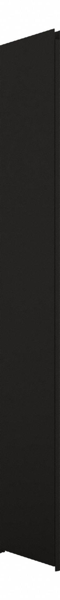 HADRIAN Pilaster: Stainless Steel, Powder-Coated, Black, 82 in Ht, 10 in Wd, 1 1/4 in Thick (MPN 541010-510). Key specifications — Door Swing: Left Hand In/Right Hand Out; Brand: HADRIAN; Color: Black; Finish/Texture: Powder-Coated.