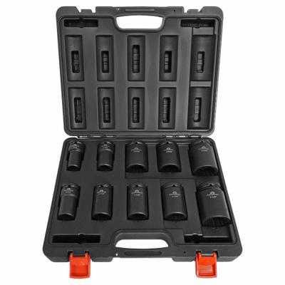 COUNTERACT Commercial Socket Set: 3/4 in Drive Size, 10 Pieces, (1) 12-Point - SAE & Metric Spark Plug Socket Sets