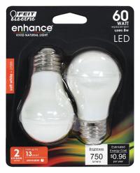 FEIT ELECTRIC Compact LED Bulb: Medium Screw (E26), LED, (A) Classic, A15, 8 W Watt, 2700K, Frosted (MPN BPA1560W927CAFIL2/RP). Key specifications — attr233510: A15; attr233525: 120V AC; attr233549: Frosted; attr518949: 2700K; attr239859: FEIT ELECTRIC.