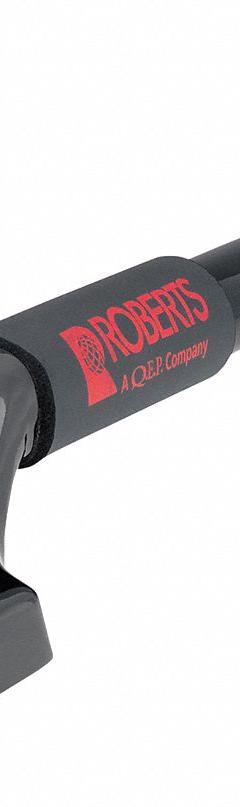 ROBERTS Carpet Knee Kicker: 4 3/4 in Overall Wd, 4 3/4 in Overall Ht, 4 in Clamp Face Wd, Steel, Adj (MPN 10-410). Key specifications — attr1004966: Carpet Knee Kicker; attr1004967: ROBERTS; attr1008738: Steel; attr1008745: Adjustable; attr1008746: Steel; attr1015342: Nap Grips.
