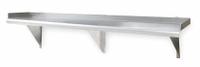 EAGLE GROUP Wall Shelf: 24 in x 12 in x 13 in, 90 lb Load Capacity, Aluminum, Unfinished (MPN SWS1224-16/3). Key specifications — Material: Aluminum; Standards: NSF; Finish: Unfinished; Includes: Brackets; Brand: EAGLE GROUP.