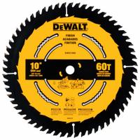 DEWALT Circular Saw Blade: 10 in Blade Dia., 60 Teeth, 0.1 in Cut Wd, 5/8 in Arbor Size, Finishing (MPN DWA11060). Key specifications — attr1116119: DEWALT; attr1145631: Wood.