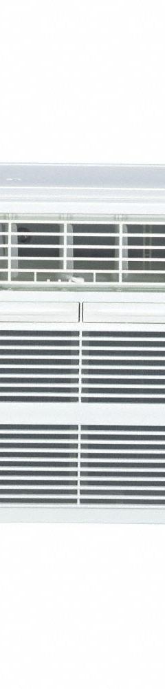PERFECT AIRE Through-the-Wall Air Conditioner: 300 sq ft – 350 sq ft, 115V AC, 8,000 BtuH, 5-15P (MPN 7PATW8000). Key specifications — Brand: PERFECT AIRE; Voltage: 115V AC; CEER Rating: 9.5; NEMA Plug Configuration: 5-15P; Special Features_Broad: Remote Control.