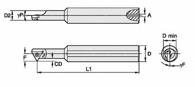 WIDIA Indexable Boring Bar: QSII5006251560R (MPN 2825679) - Indexable Boring Bars