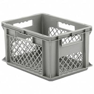 SSI SCHAEFER Straight Wall Tote: 5.2 gal, 15 3/4 in x 11 7/8 in x 8 3/4 in, Stacking Capable - Fully Vented Milk-Crate-Style Containers