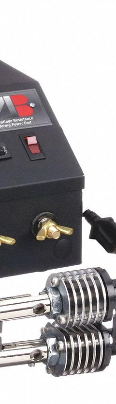 AMERICAN BEAUTY Ultra-High Capacity Plier-Style Resistance Soldering System: 1 Channel, 1,800 W (MPN 10505). Key specifications — Handpiece Style: Plier; Tip Width: 0.5 in; Manufacturer Part Number: 10505; ESD Safe: No; Brand: AMERICAN BEAUTY.