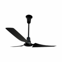 VES Ceiling Fan: 8,168 cfm Airflow, 56 in Blade Dia, 5 Speeds, 120V AC, Single Phase, Black, 0.5 A (MPN 117699). Key specifications — Voltage: 120V AC; Light Kit: No; Number of Speeds: 5; Phase: Single; Current: 0.5 A; Brand: VES.