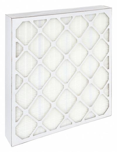 GRAINGER Minipleat Air Filter: 20 in x 20 in x 4 in, Fiberglass, Beverage Board - MERV 11 Minipleat Air Filters