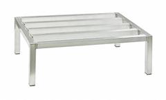 NEW AGE INDUSTRIAL Dunnage Rack: Welded, 12 in x 60 in x 24 in, Aluminum, 1,500 lb Load Capacity (MPN 6010). Key specifications — Finish: Natural; Color: Silver; Brand: NEW AGE INDUSTRIAL; Material: Aluminum; Method of Construction: Welded; Included: Cap Feet.