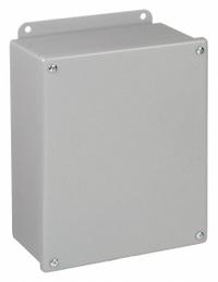 HOFFMAN Enclosure: Steel, 12 in x 10 in x 5 in, NEMA 12/13, Solid Cover, Screw On (MPN A1210SC). Key specifications — Brand: HOFFMAN; Closure Method: Screws; Knockouts: Not Included.