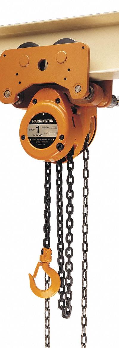 HARRINGTON Manual Chain Hoist: Geared Trolley - Geared Trolley Chain Hoists