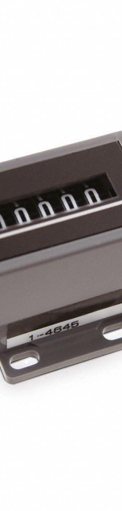 TRUMETER Mechanical Stroke Counter: Top Going (TC), Top Coming (TC), Base Mounting, White, 5 Digits (MPN 1-4645). Key specifications — attr1048545: 1-4645; attr1048549: TRUMETER; attr1048554: White; attr1048558: System Translates into Exceptionally High Operating Speeds; attr1048564: Right Hand Top Going; attr1048565: Base; attr1048567: Mechanical; attr1048576: Black.