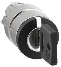 SCHNEIDER ELECTRIC Keyed Selector Switch: 3 Position, 22 mm Panel Mounting Size, Series XB4 (MPN ZB4BG7). Key specifications — Manufacturer Part Number: ZB4BG7; Brand: SCHNEIDER; Switch Action: Momentary/Maintained/Momentary; Key Removal Position: Center.