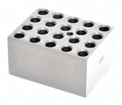OHAUS Modular Block: Anodized Aluminum, 3 in Overall Wd, 3 3/4 in Overall Lg - Dry Bath Blocks