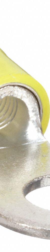 PANDUIT Ring Terminal: Yellow, Nylon Insulation, 1/4 in Stud Size, 12 AWG to 10 AWG Wire Sizes (MPN PN10-14R-D). Key specifications — attr1308027: PANDUIT.