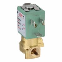 ASCO Solenoid Valve: 2-Way, Normally Closed, 1/8 in Pipe Size, 24V AC, Compact, Brass Body, FKM Seal (MPN SC8256B045V). Key specifications — Pipe Size: 1/8 in; Voltage: 24V AC; Brand: ASCO.