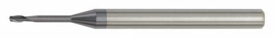 WIDIA HANITA Square End Mill: Carbide, TiAlN Coated, 2 Flute, 2 mm Mill Dia, 3 mm LOC - Pencil-Neck Carbide Square End Mills for Hardened Materials