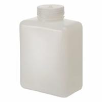 NALGENE Laboratory Bottle: 1 L, 32 fl oz, HDPE, Natural, 53 mm Screw Closure Size, Rectangular (MPN 2007-0032). Key specifications — Body Color: Natural; Brand: NALGENE; Closure Included: Yes; Graduated: No; Closure Attached: Attached.