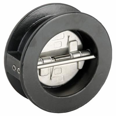 KECKLEY Check Valve: Double Disc, Inline Valve Body, 4 in Pipe Size, Wafer, Cast Iron - Cast Iron Double-Door Wafer Check Valves