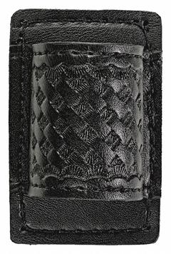 HEROS PRIDE Flashlight Pouch: Black, Synthetic Leather, Basket Weave, 3 1/2 in x 2 1/4 in (MPN 1474W). Key specifications — attr188437: Black; attr188438: Synthetic Leather; attr188431: Flashlight Pouch.