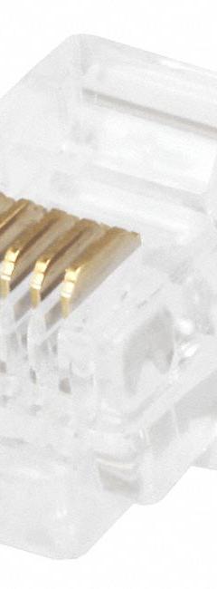 MONOPRICE Modular Plug: Modular Plug RJ12, Solid, 50pk Pack Size, 50 (MPN 7271). Key specifications — Brand: MONOPRICE; Color: Clear; Compatible Cable Shape: Round; Compatible Number of Fibers: Duplex; Compatible Wire Solid/Stranded: Solid; _Pack Size: 50pk.