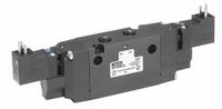 PARKER Solenoid Air Control Valve: B8, Four-Way / Three-Position, Double Solenoid, 120V AC, Closed (MPN B854BB553A). Key specifications — attr1084833: Closed; attr1084839: DIN Solenoid Connector; attr1093196: Solenoid Coil Included; attr1084853: Internal Pilot; attr1084865: Non-Locking; attr1084872: Solenoid Air Control Valve; attr1084885: Double Solenoid; attr1084828: B854BB553A.