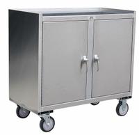 JAMCO Mobile Cabinet Workbench: 37 in x 27 in, Stainless Steel, 1,200 lb Overall Load Capacity (MPN YW236U500). Key specifications — Assembly: Fully Assembled; Brand: JAMCO.
