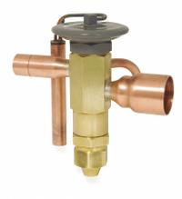 PARKER Thermostatic Expansion Valve: EBS, Straight-Thru, For R-22 Refrigerant Type, Field Adj, 8 ton (MPN EBSE8VX100). Key specifications — Brand: PARKER; For Refrigerant Type: R-22; Includes: Sensing Bulb Mounting Clamp; Strainer Type: Permanent; Superheat Adjustment: Field Adjustable; Manufacturer Part Number: EBSE8VX100; Configuration: Straight-Thru.
