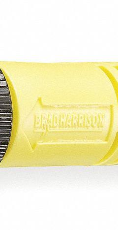 Cordset: 7/8"-16 Female Straight x Bare Wire, 3 Pins, Yellow, PVC, 12 ft Cable Lg, 16 AWG Wire Size (MPN 103000A01F120). Key specifications — Cable Jacket Color: Yellow; NEMA Rating: 6P; Cable Jacket Material: PVC; IP Rating: IP68; Wire Size: 16 AWG; Brand: BRAD HARRISON.