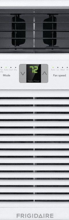 FRIGIDAIRE Through-the-Wall Air Conditioner: 550 sq ft, 115V AC, 12,000 BtuH, 5-15P, Cooling Only (MPN FHTC123WB1). Key specifications — Brand: FRIGIDAIRE; Voltage: 115V AC; CEER Rating: 9.5; NEMA Plug Configuration: 5-15P; Special Features_Broad: Remote Control.