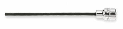 PROTO Socket Bit: 1/2 in Drive Size, Hex Tip, 1/4 in Tip Size, 4 5/8 in Overall Lg - Hex Bit Sockets