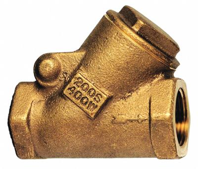 MILWAUKEE VALVE Swing Y Check Valve: Swing, Y-Style Valve Body, 1 1/4 in Pipe Size, FNPT x FNPT - Bronze Y Swing Check Valves