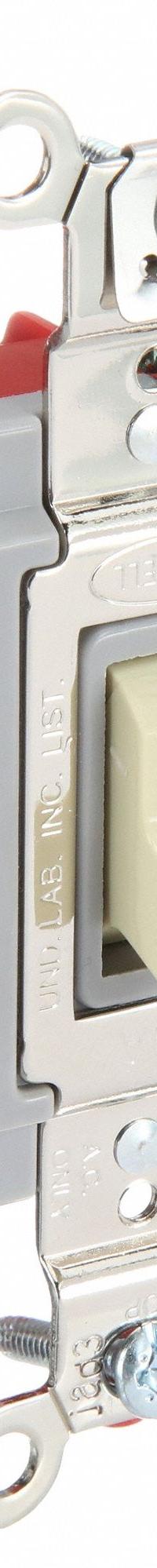 HUBBELL Wall Switch: Toggle Switch, 3-Way, Maintained, Ivory, 120/277V AC, 20 A (MPN HBL1223I). Key specifications — Illuminated: No; Voltage Rating: 120/277V AC.