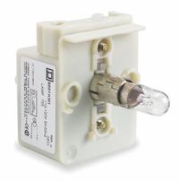 SCHNEIDER ELECTRIC Lamp Module: 30 mm Size, Clear, Incandescent, 28 V AC/DC Rating, Transformer (MPN 9001KM35). Key specifications — Compatible Operator: Selector Switch; Compatible with Series: 9001K; Terminal Connection Type: Screw Clamp Terminals; Brand: SCHNEIDER; Manufacturer Part Number: 9001KM35; Includes Bulb: Bulb Included.