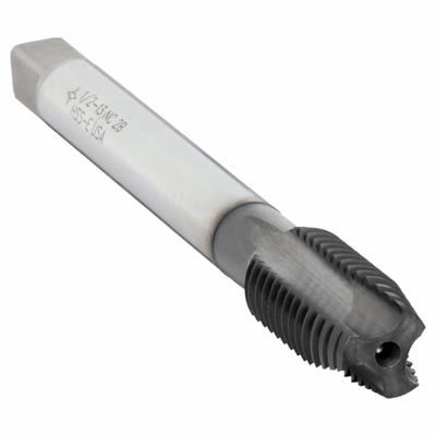 CLEVELAND Spiral Point Tap: 1/2"-13 UNC, 2B, 3 Flute, Plug Chamfer - Spiral-Point Taps for Steel & Stainless Steel