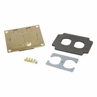 WIREMOLD Floor Box Cover: Rectangular, Gold, Brass, Brushed, 3 1/4 in L x 3 1/4 in W x 1/2 in H (MPN 828R). Key specifications — Brand: WIREMOLD; Color: Gold; Cover Shape: Rectangular; Finish: Brushed; Material: Brass.