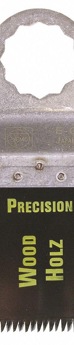 FEIN Oscillating Tool Blade: 2 3/16 in Blade Wd, 4 13/16 in Overall Lg, Carbon Steel, 1 Pieces, Wood (MPN 63502122014). Key specifications — attr1097473: Wood; attr1097476: FEIN; attr1097456: Flush Cutting.