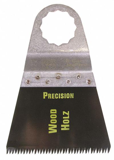 FEIN Oscillating Tool Blade: 2 3/16 in Blade Wd, 4 13/16 in Overall Lg, Carbon Steel - 12-Point Mounted Blades