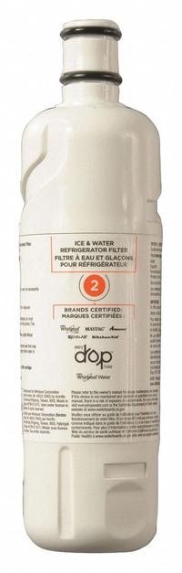 WHIRLPOOL Quick-Connect Water Filter: 7 1/2 in Overall Ht (MPN EDR2RXD1). Key specifications — Brand: WHIRLPOOL; Reduces: Objectionable Odors.