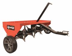 AGRI-FAB Lawn Aerator: Straight Plug, 48 in Working Wd, 5/8 in Spike Dia, 3 in Aeration Dp, Steel (MPN 45-0299). Key specifications — Brand: AGRI-FAB; Frame Material: Steel; Spike Wheel Type: Straight Plug.