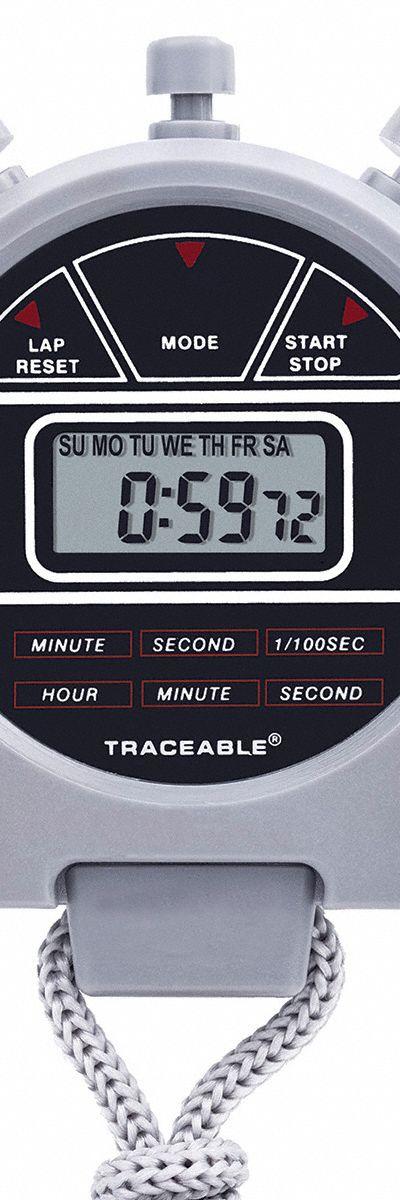 TRACEABLE Stopwatch: +/-0.1% Accuracy - Standard Stopwatches