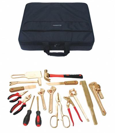 WESTWARD Nonsparking Tool Kit: 16 Total Pcs - Standard Nonsparking Tool Sets
