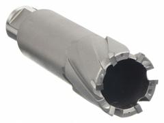 SLUGGER BY FEIN Annular Cutter: 1 3/8 in Cutter Dia, 3 in Max Cutting Dp, Bright, Carbide (MPN 63127624110). Key specifications — attr253884: No; attr253885: Bright; attr253886: Carbide; attr253887: Weldon Flat; attr253888: Fractional Inch; attr277149: SLUGGER BY FEIN.